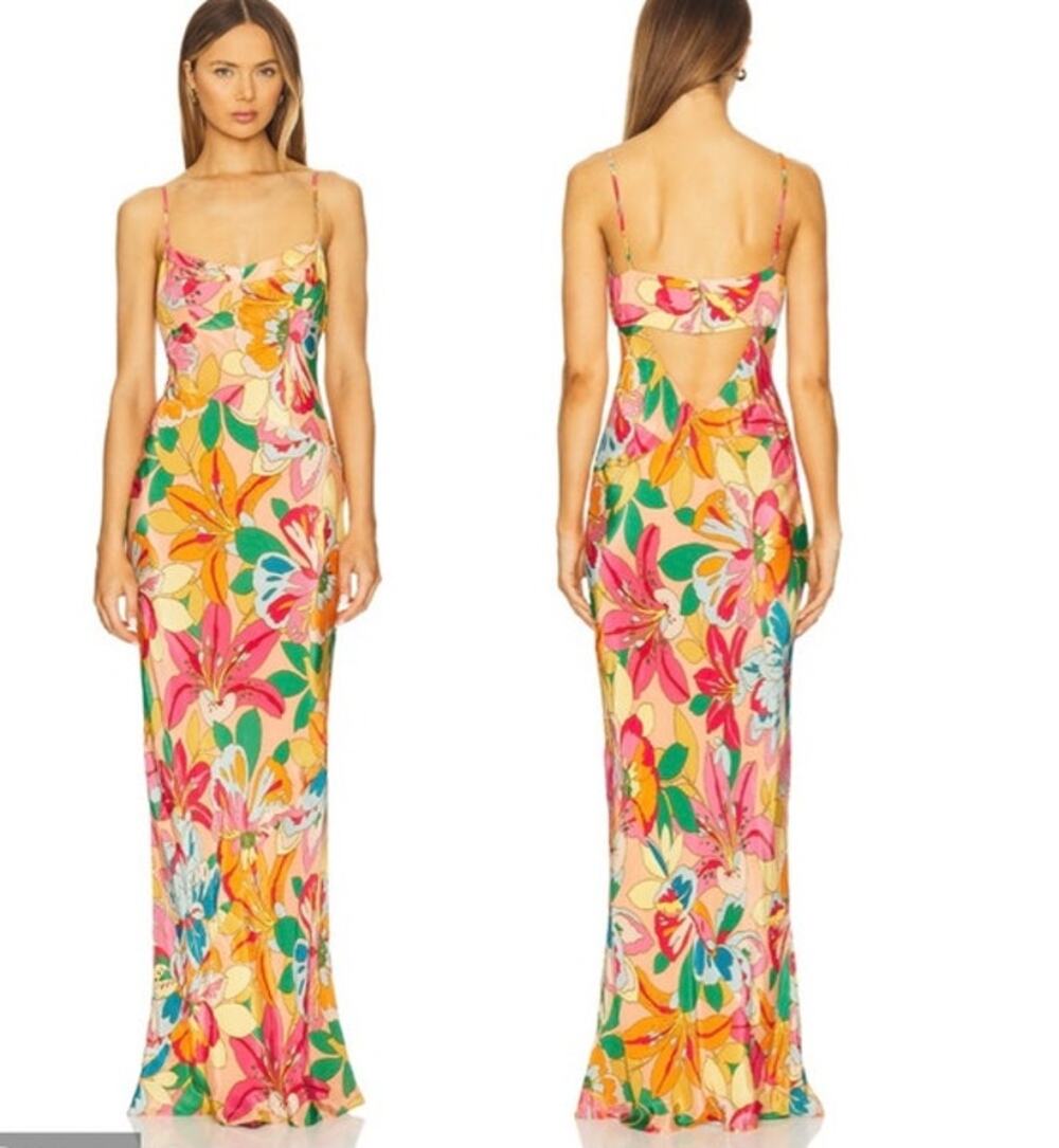 AMANDA UPRICHARD JANEIRO MAXI DRESS IN BOTANICO SIZE XL